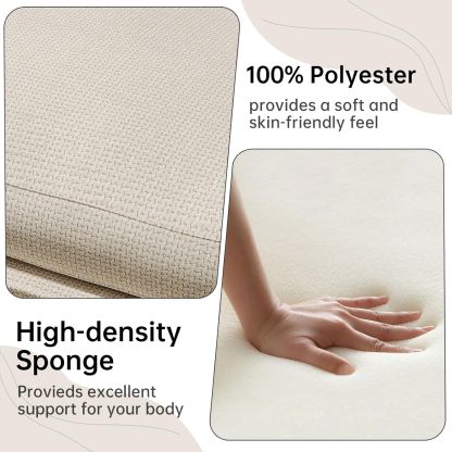 33.07" Lift Up Storage Sofa Ottoman, White Storage Ottoman Coffee Table with Sturdy Raising Mechine, Coffee Table Ottoman with Storage for Living Room