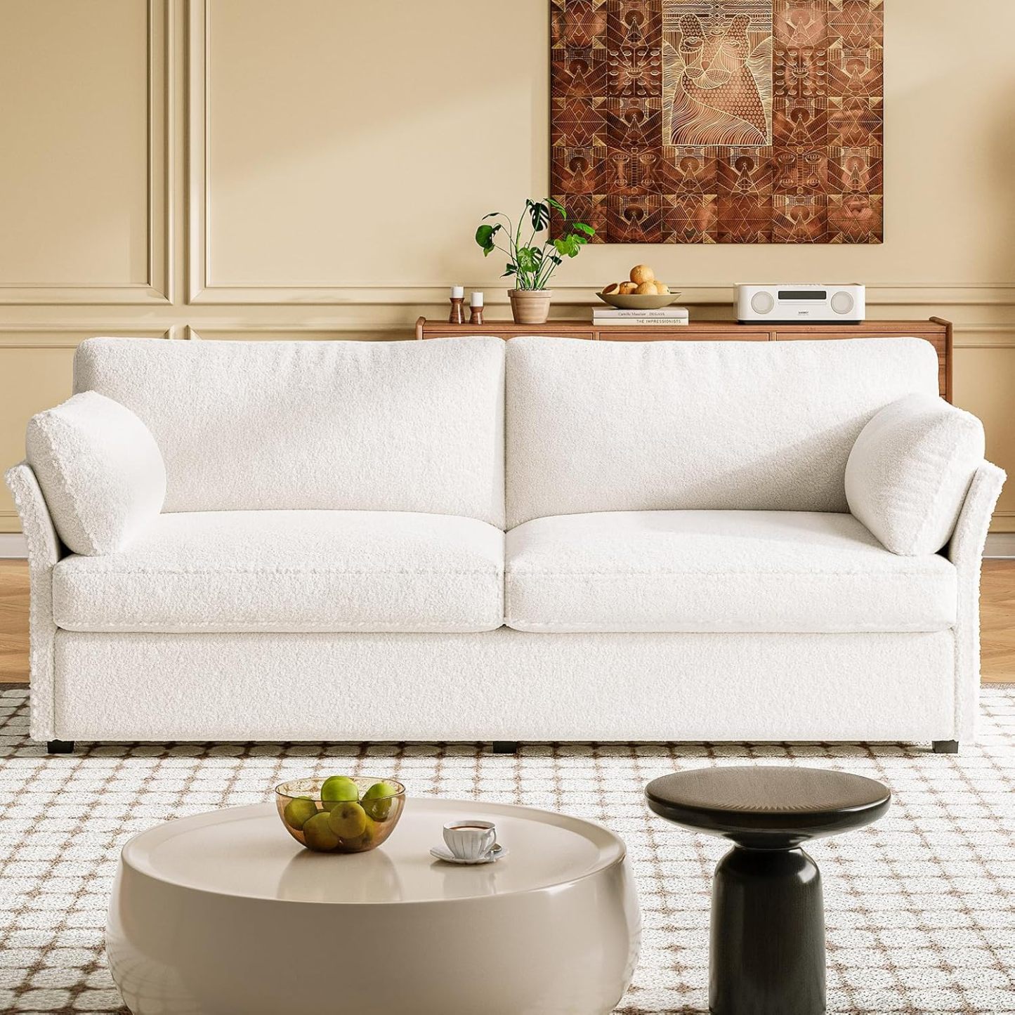 55.8W Loveseat Couch of 2, Modern Decor Elasticity Love Seat Sofa for Living Room, Comfy Seat and Back Cushions Bedroom Couch