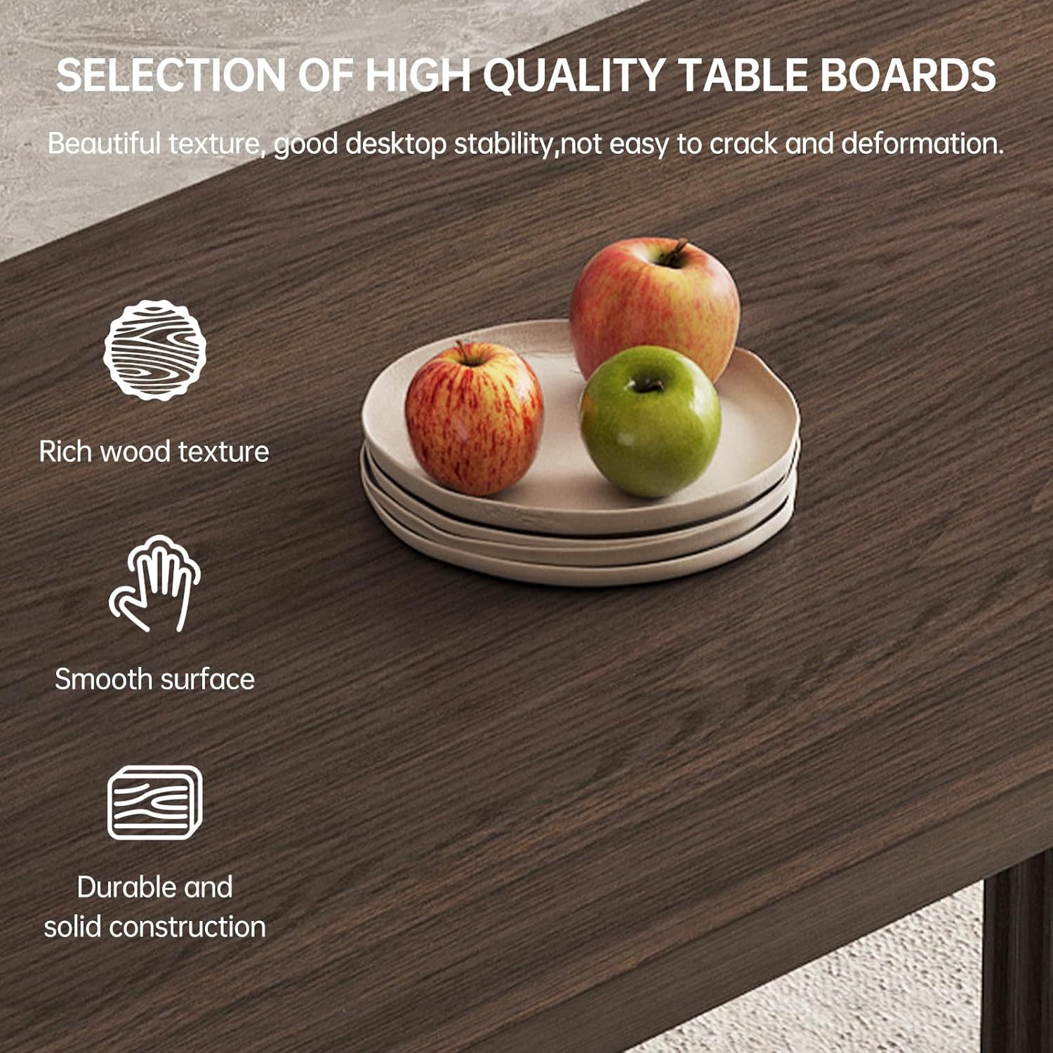 66.93" Mid-Century Large Dining Table for 2,4,6,8, Rectangle Dining Kitchen Table with Sturdy Pedestal, Spacious Modern Farmhouse Dinner Table