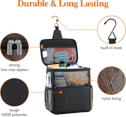 Shower Bag Mesh Shower Caddy Portable College Dorm Room Essentials Tote Bag for Bathroom