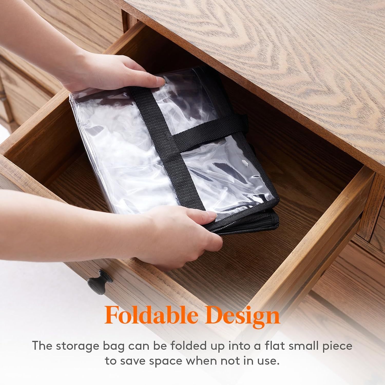 4 Pack Clear Clothes Storage Bags, 40L Plastic Blanket Storage Bags, Vinyl Foldable Moving Bags with Zipper