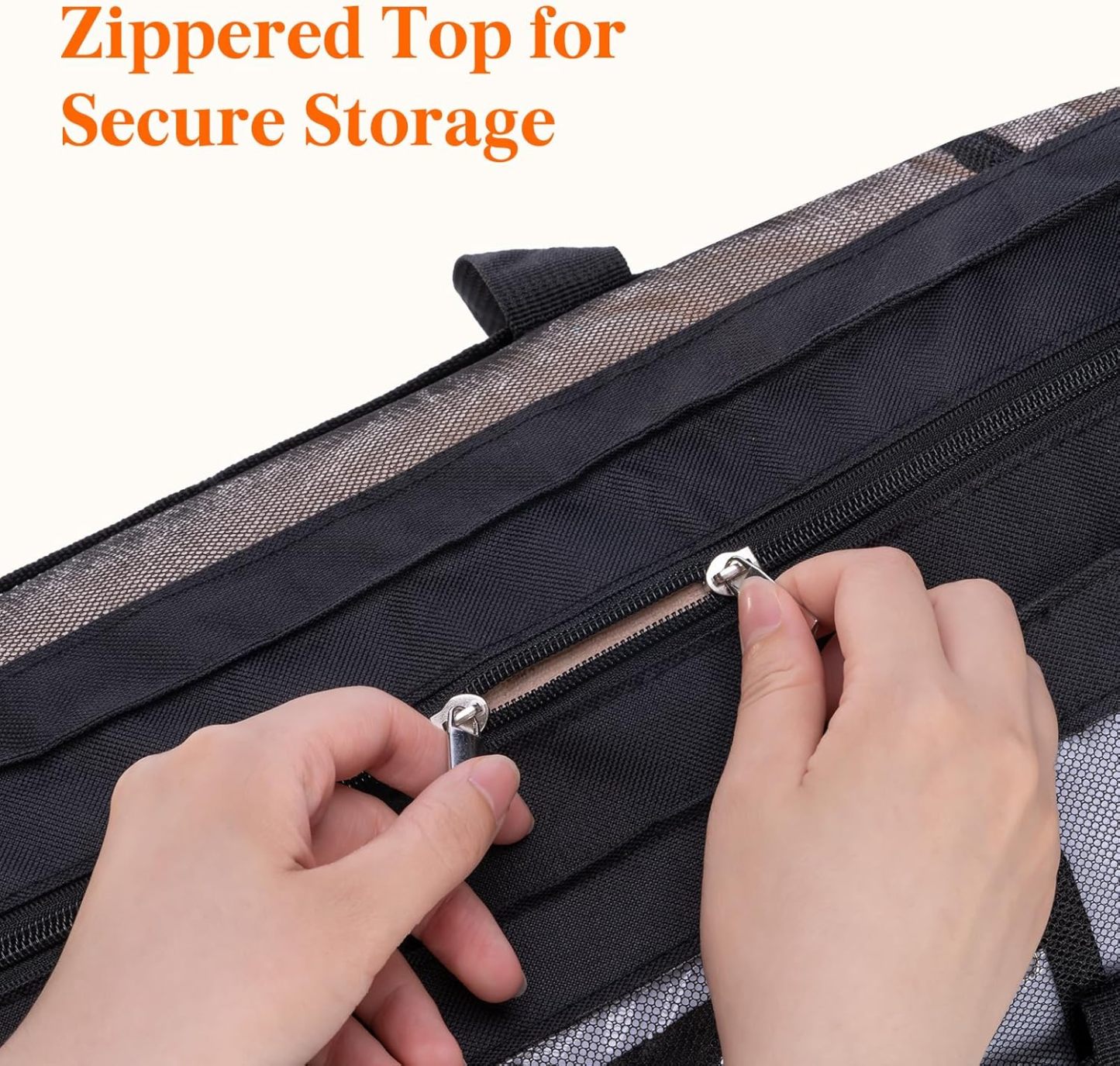 Mesh Beach Bags for Women, Large Travel Tote bags with Zipper and Pockets, Lightweight Shower Caddy