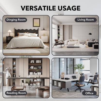 Dining Chairs Set of 2, PU Leather Upholstered Side Chairs with Open Back, Tufted Kitchen Chairs with Metal Legs