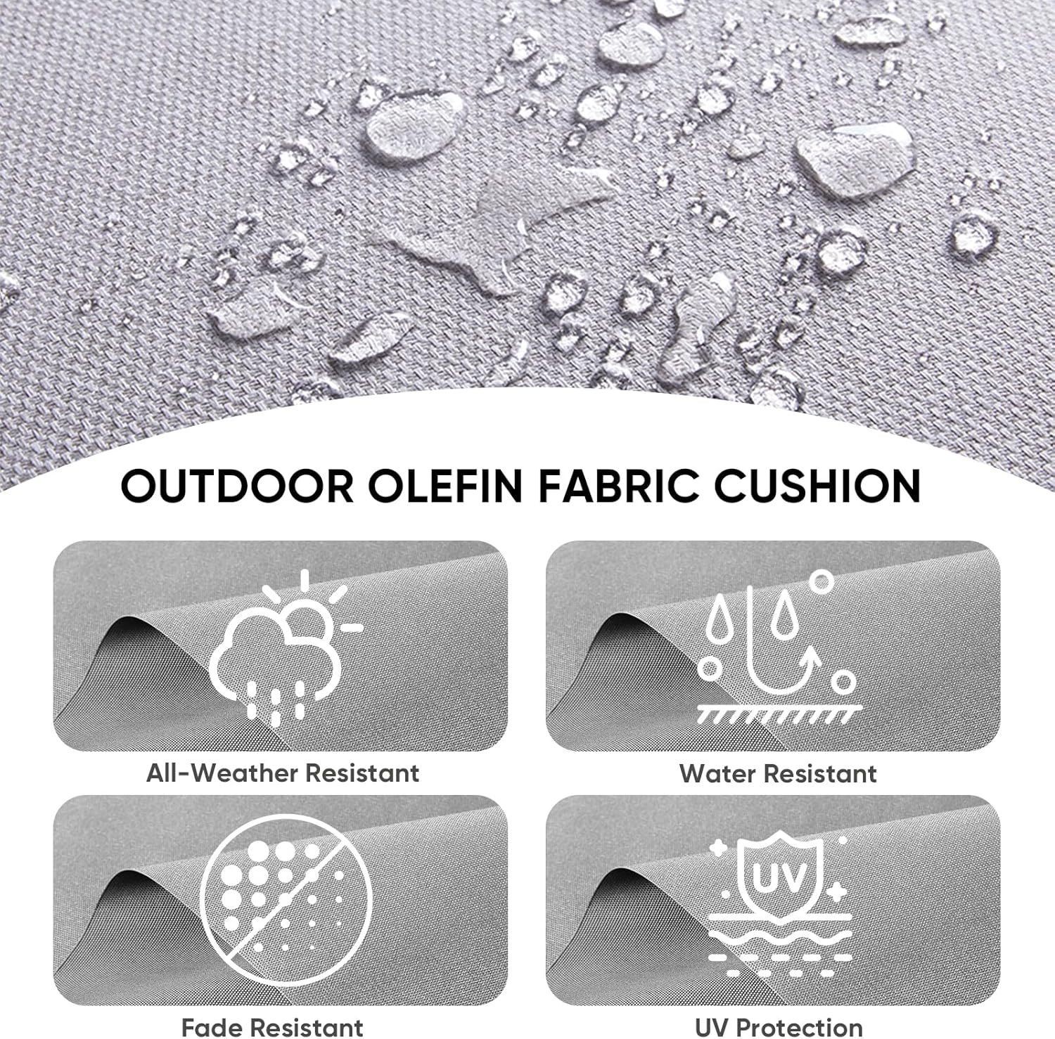 Rocking Chair Outdoor-High Back Swivel Rocking Chair with Ottoman Outdoor Patio Furniture Set for Patio Garden Porch