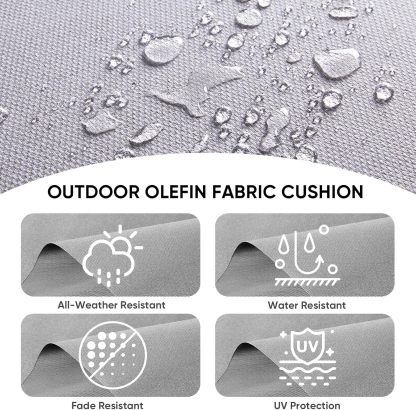 Rocking Chair Outdoor-High Back Swivel Rocking Chair with Ottoman Outdoor Patio Furniture Set for Patio Garden Porch