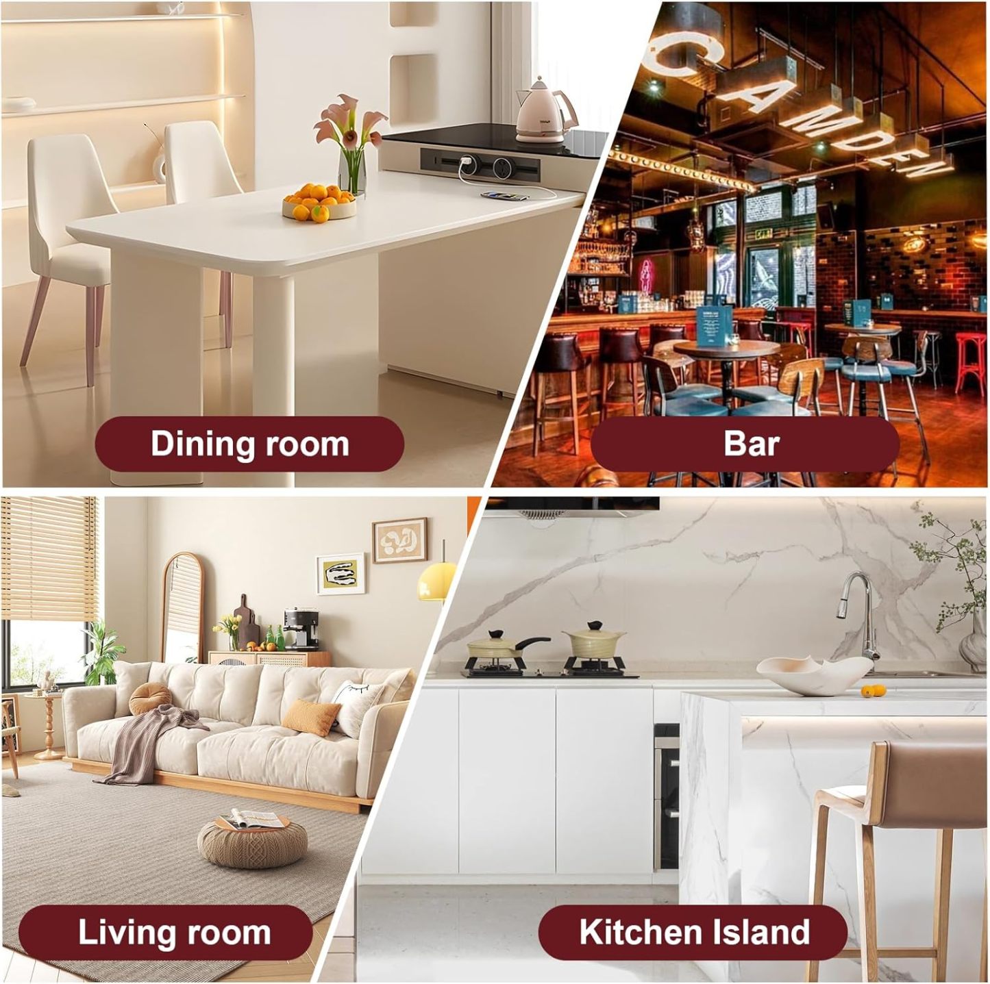 Velvet Bar Stools Set of 2, Counter Height Bar Stools, Retro Wooden Pub Barstools with Back and Footrest