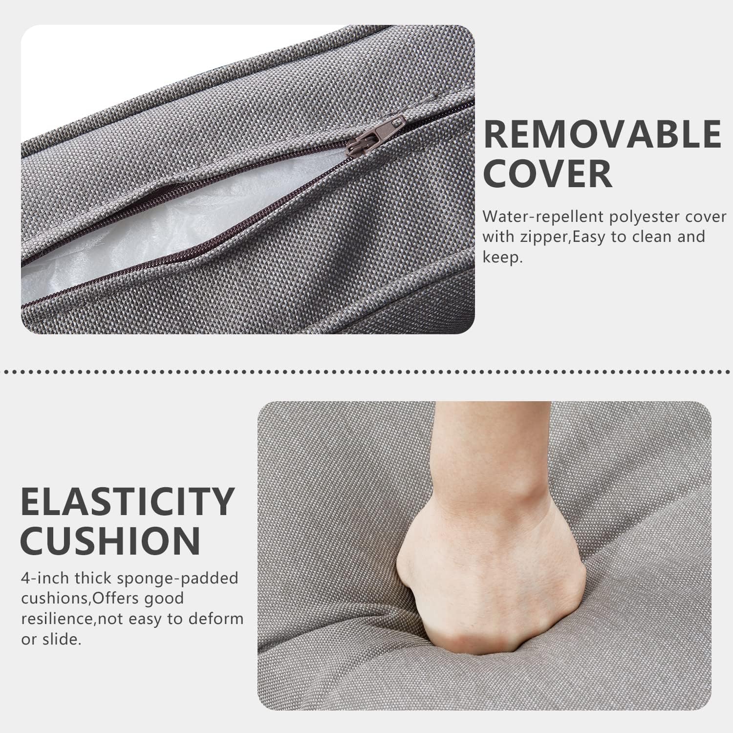 7 Piece Patio Furniture Set Outdoor Sectional Sofa,High Back Patio Swivel Rocker Chairs with Ottomans Coffee Table for Porch