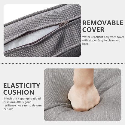 7 Piece Patio Furniture Set Outdoor Sectional Sofa,High Back Patio Swivel Rocker Chairs with Ottomans Coffee Table for Porch