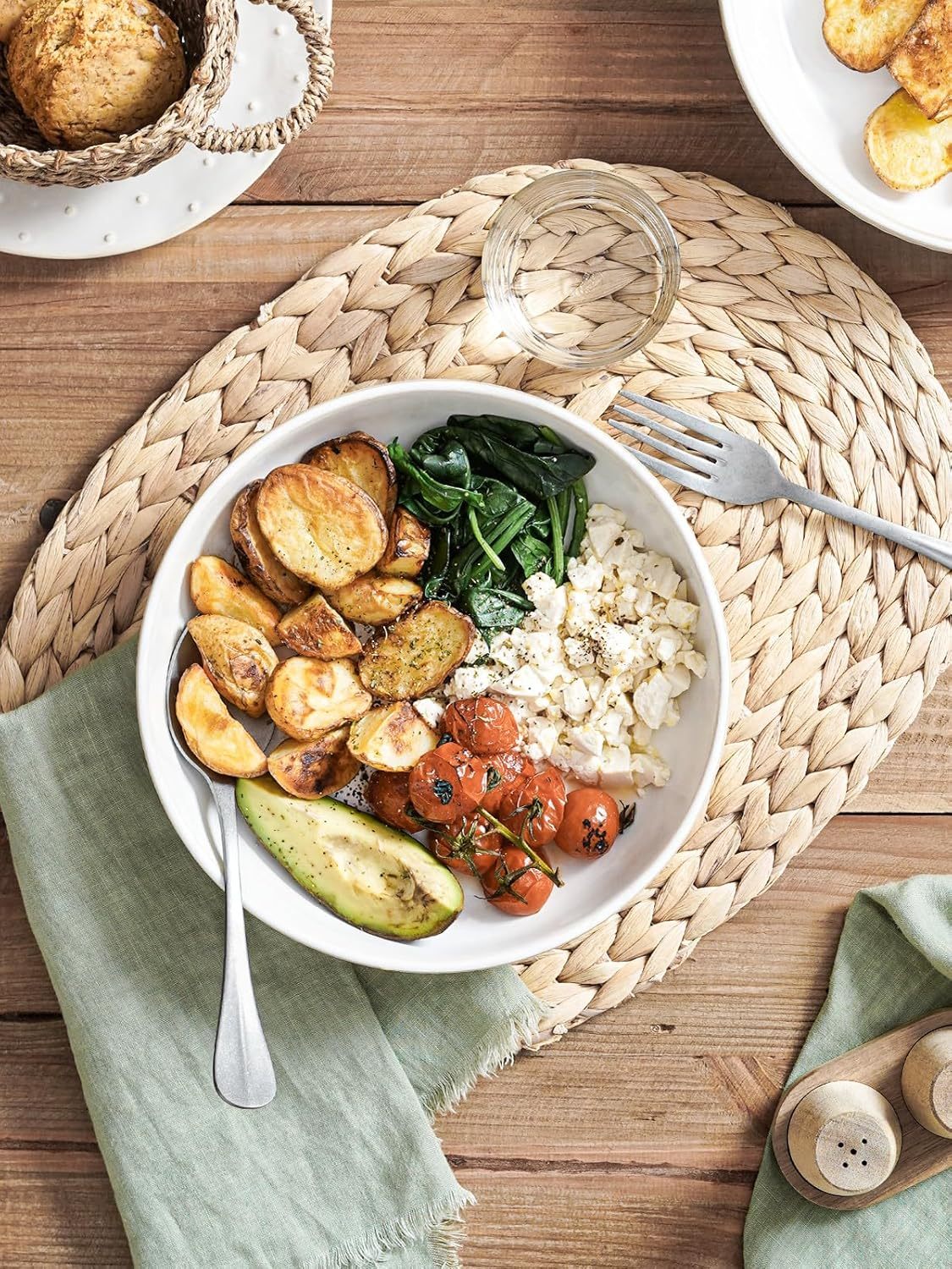 Pasta Bowls 46oz, Large Salad Bowl, Ceramic Serving Plate, House-warming Wedding Present, Embossment Stoneware Bowl for Fruits