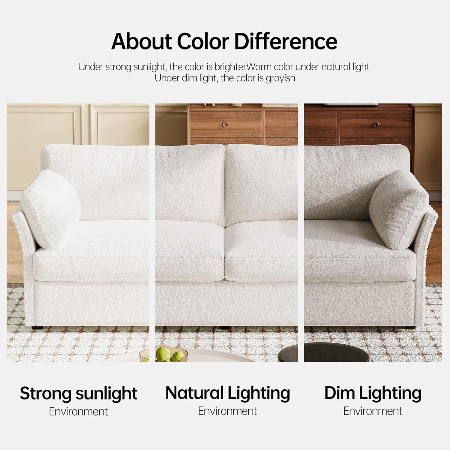 55.8W Loveseat Couch, Modern Decor Elasticity Love Seat Sofa for Living Room, Comfy Seat and Back Cushions Bedroom Couch