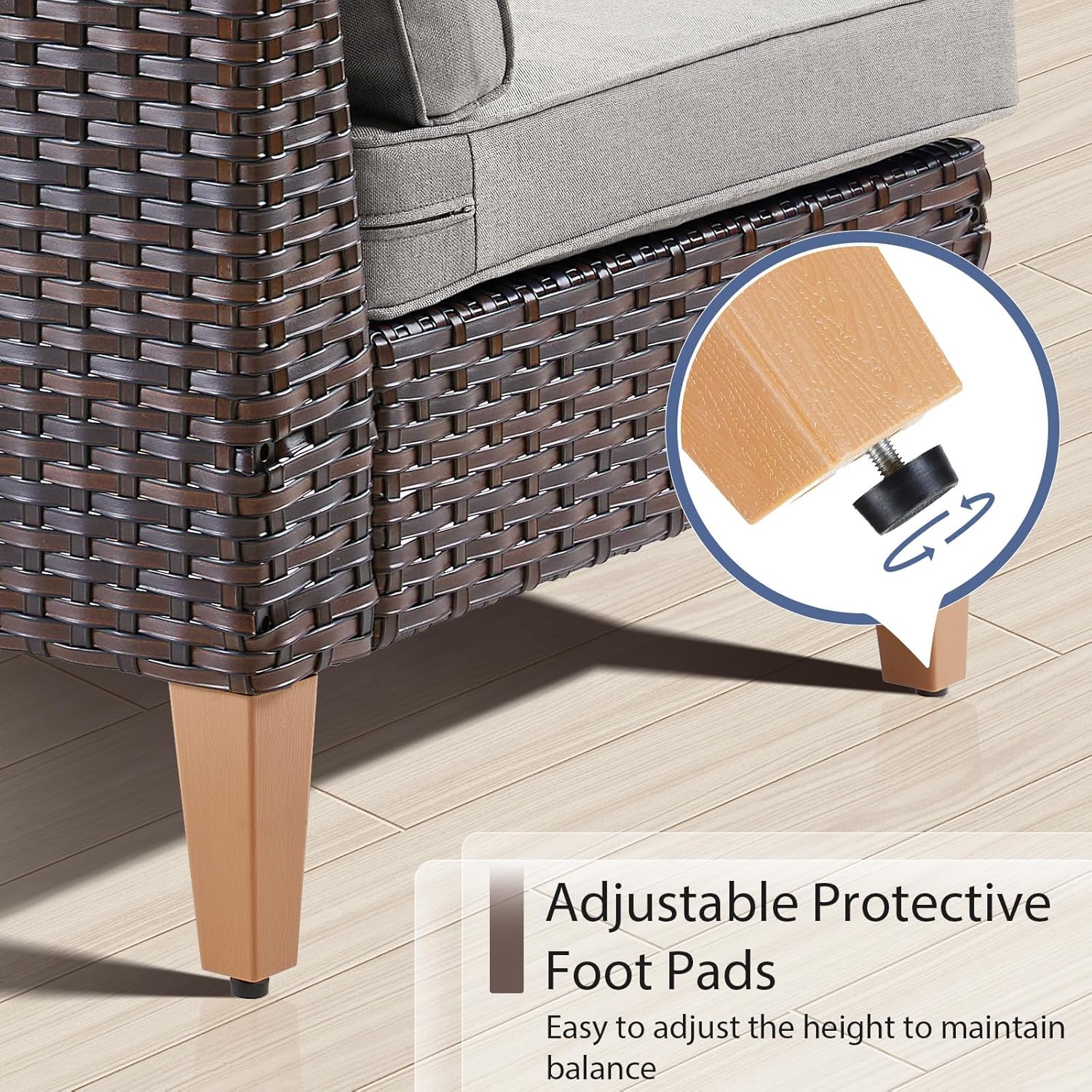 10 Pieces Patio Furniture Set with Fire Pit,Outdoor Modular Sectional Couch Loveseat Chairs with Table,All Weather PE Wicker Patio Conversation Sets for Deck Porch Backyard