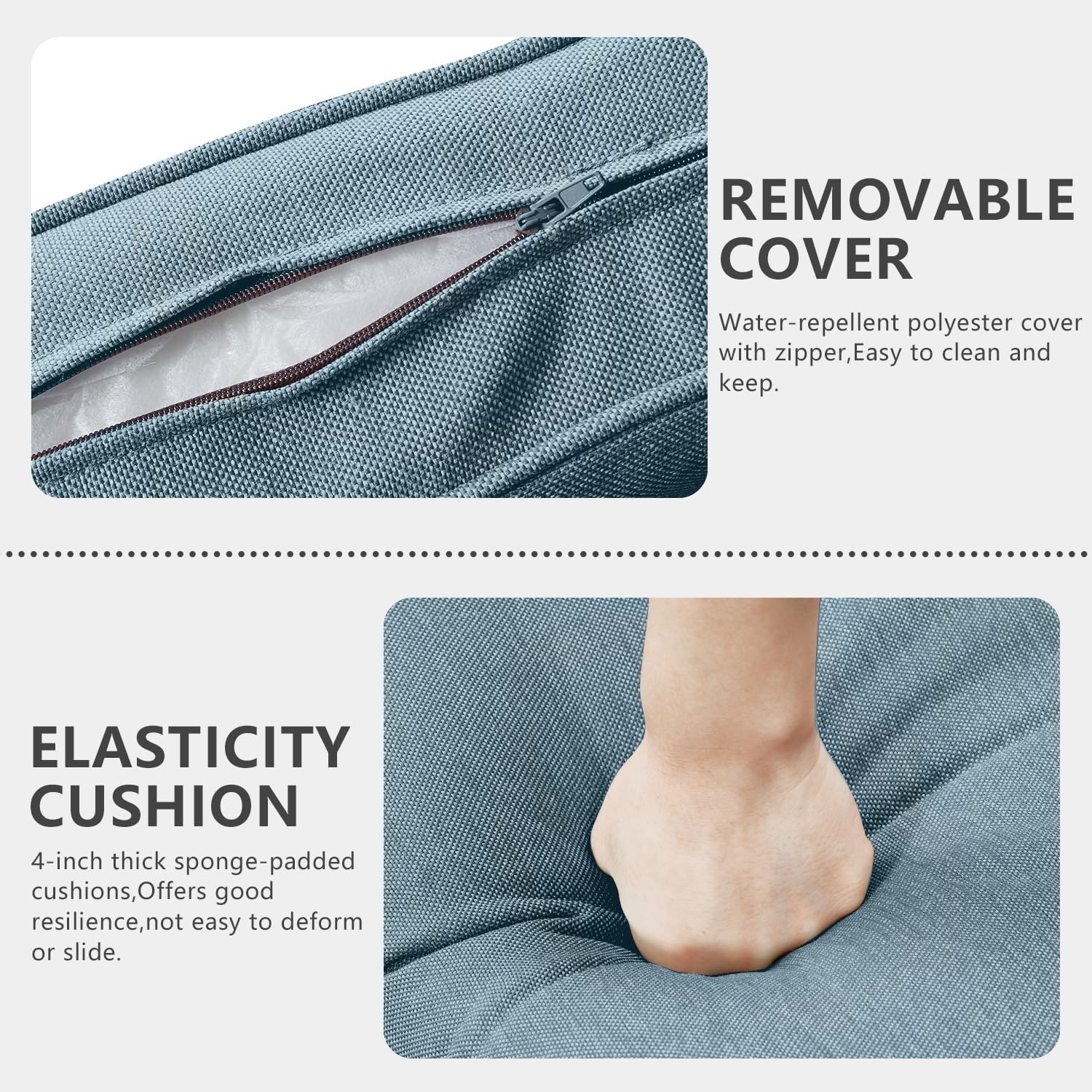 3-Piece Patio Swivel Chairs,PE Wicker Outdoor Rocking Chairs Bistro Set with Side Table Porch Balcony Furniture with Cushions