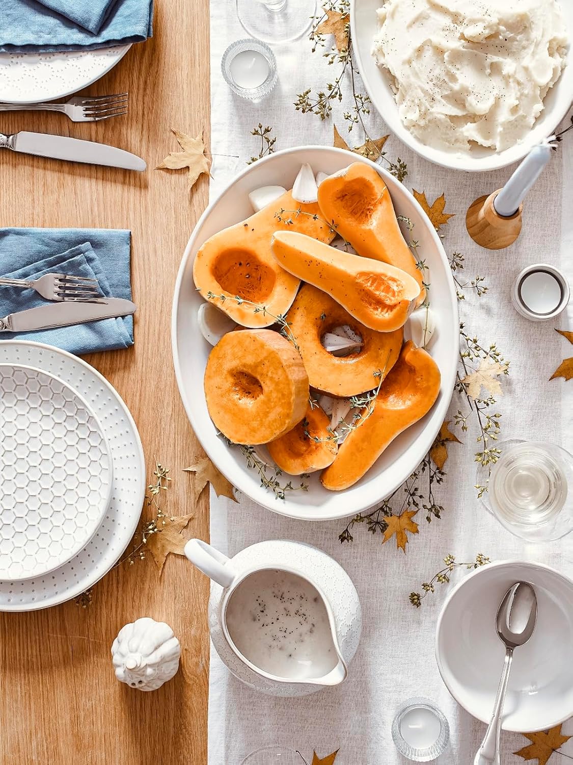 Serving Bowls, Large Oval Platters for Entertaining, Ceramic Serving Tray for Dinner, Pasta, Salad, Dessert, Turkey, Fish, Fruit