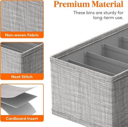 10 Pack Drawer Organizer for Clothing, Dresser Organizer Wardrobe Storage Boxes