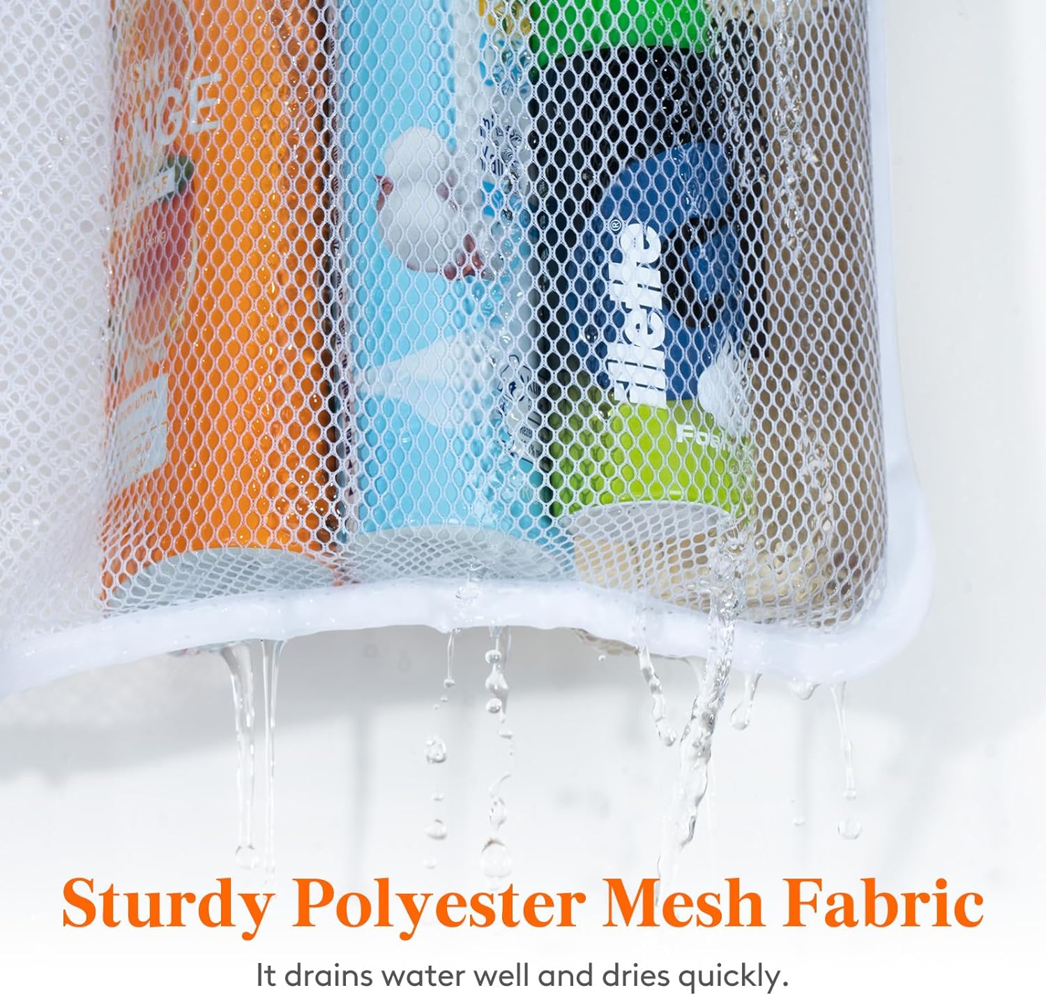 Mesh Shower Caddy, 7 Pockets Hanging Shower Organizer with Quick Drying Mesh, Portable Space Saving Bathroom Organizer to Hold Soap
