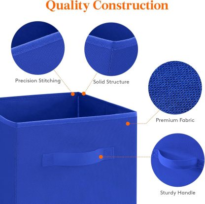 11 Inch Cube Storage Bins, Storage Cubes Foldable Medium Decorative Fabric Storage Baskets