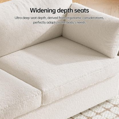 55.8W Loveseat Couch of 2, Modern Decor Elasticity Love Seat Sofa for Living Room, Comfy Seat and Back Cushions Bedroom Couch