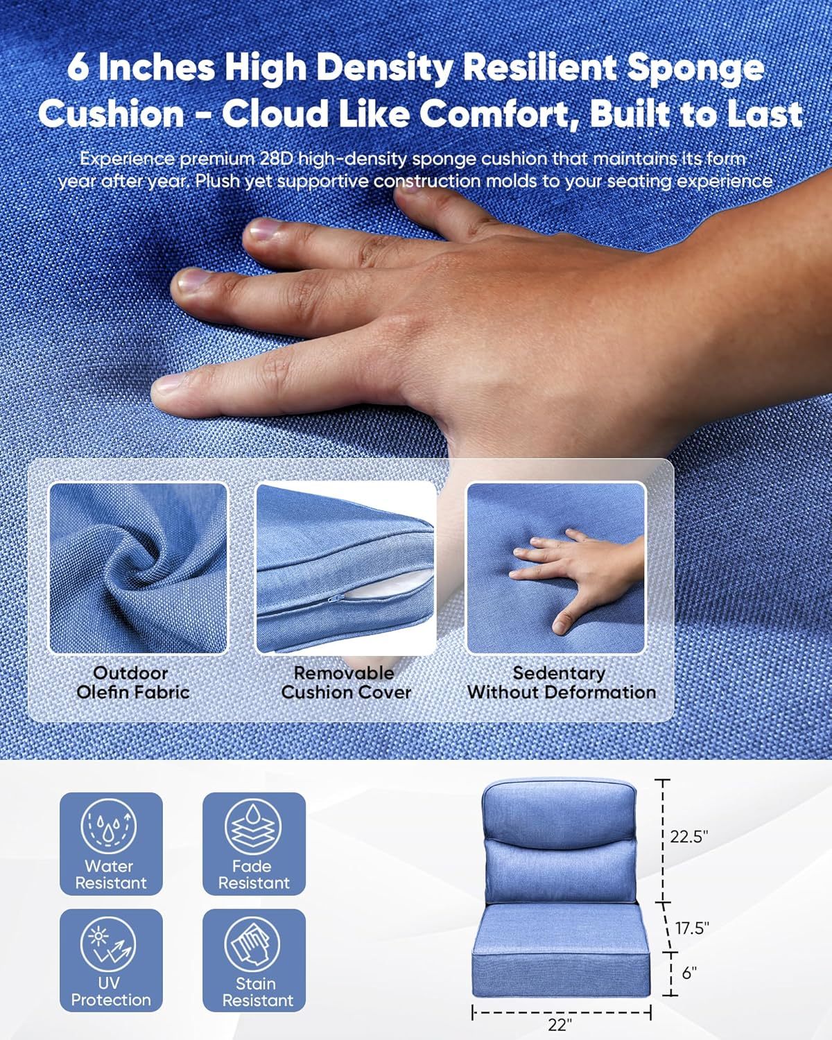 Wicker Patio Furniture Set with Patio Swivel Chairs Set of 4 and 50,000 BTU Fire Pit Table,6 Inch Thick Cushions High Back Outdoor Swivel Rocker Chairs Set for Porch, Balcony