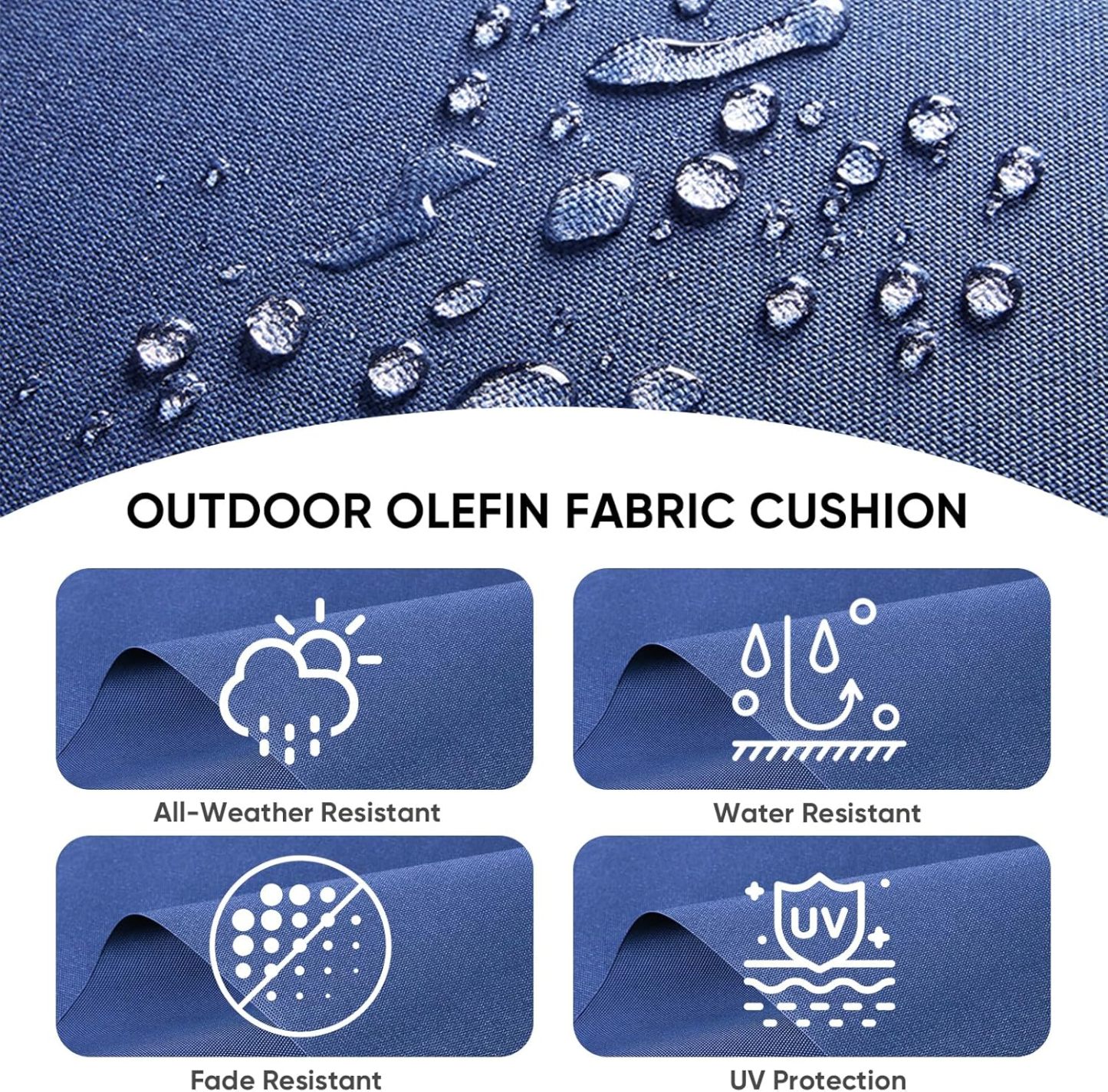 5 Piece Patio Furniture Set High Back Outdoor Couch with Outdoor Rocking Chair Wicker Outdoor Furniture