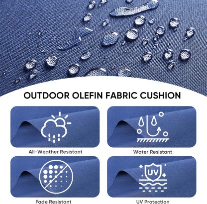 5 Piece Patio Furniture Set High Back Outdoor Couch with Outdoor Rocking Chair Wicker Outdoor Furniture