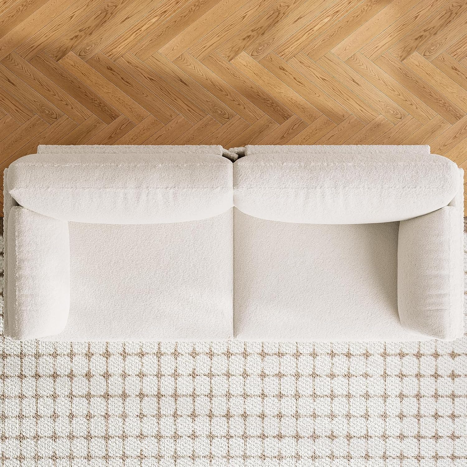 55.8W Loveseat Couch of 2, Modern Decor Elasticity Love Seat Sofa for Living Room, Comfy Seat and Back Cushions Bedroom Couch