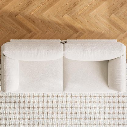 55.8W Loveseat Couch of 2, Modern Decor Elasticity Love Seat Sofa for Living Room, Comfy Seat and Back Cushions Bedroom Couch