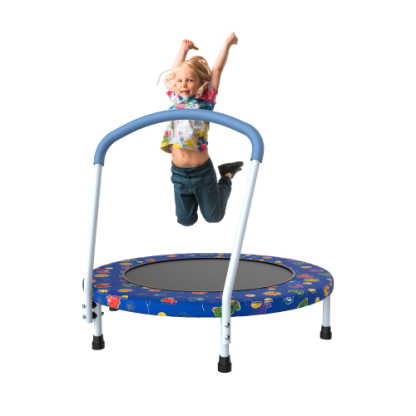 36inch Mini Trampoline for Kids Ages 1-6 Indoor Outdoor Trampoline with Handle Fun for Kids