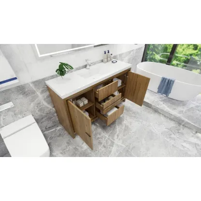 59" Single Freestanding Bathroom Vanity Set with Drawers and Doors