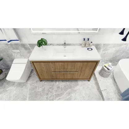 59" Single Freestanding Bathroom Vanity Set with Drawers and Doors