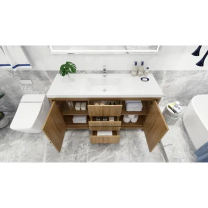 59" Single Freestanding Bathroom Vanity Set with Drawers and Doors