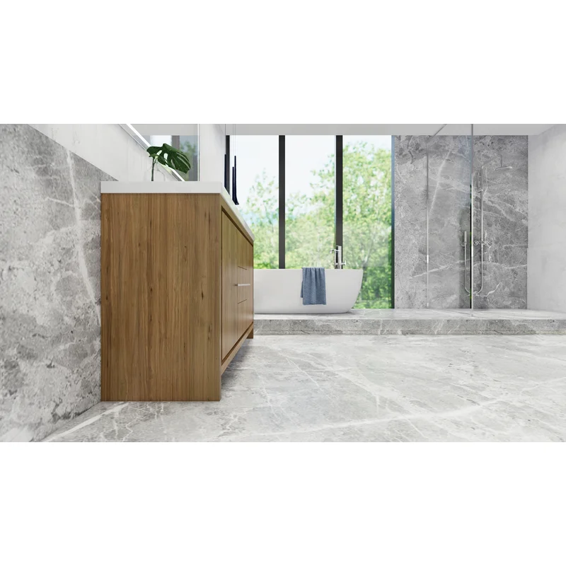 59" Single Freestanding Bathroom Vanity Set with Drawers and Doors