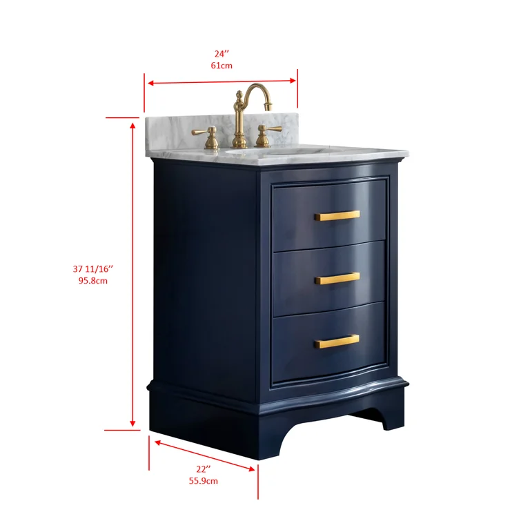24'' Single Bathroom Vanity with Marble Top
