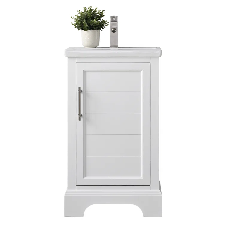 19.96'' Single Bathroom Vanity with Ceramic Top