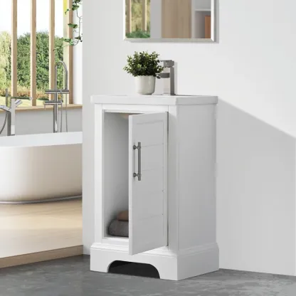 19.96'' Single Bathroom Vanity with Ceramic Top