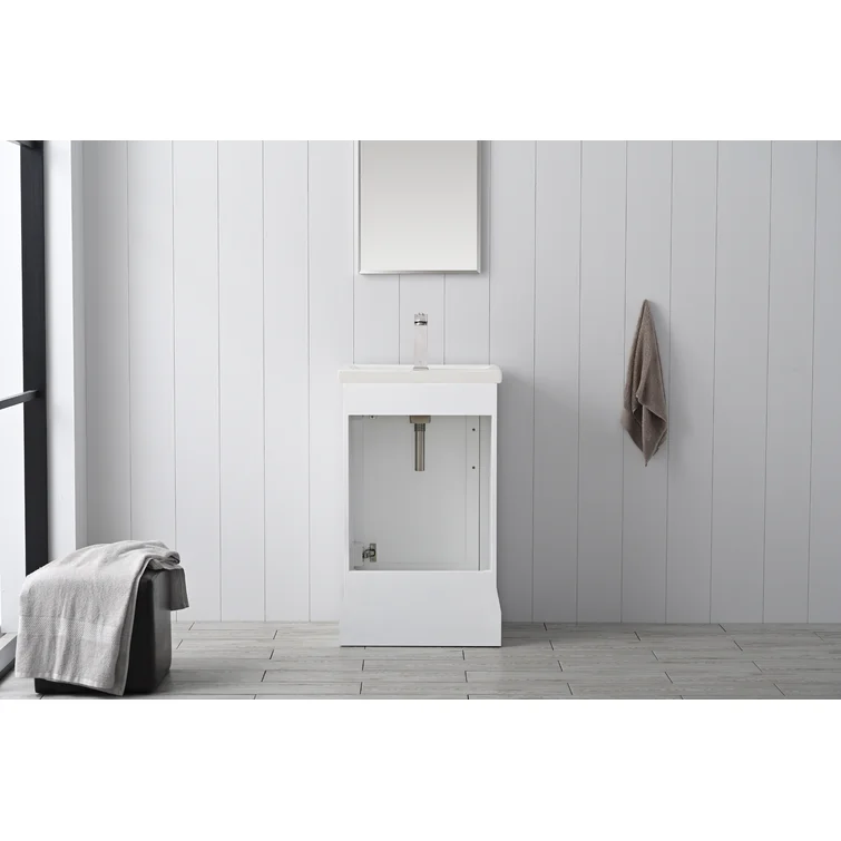 19.96'' Single Bathroom Vanity with Ceramic Top
