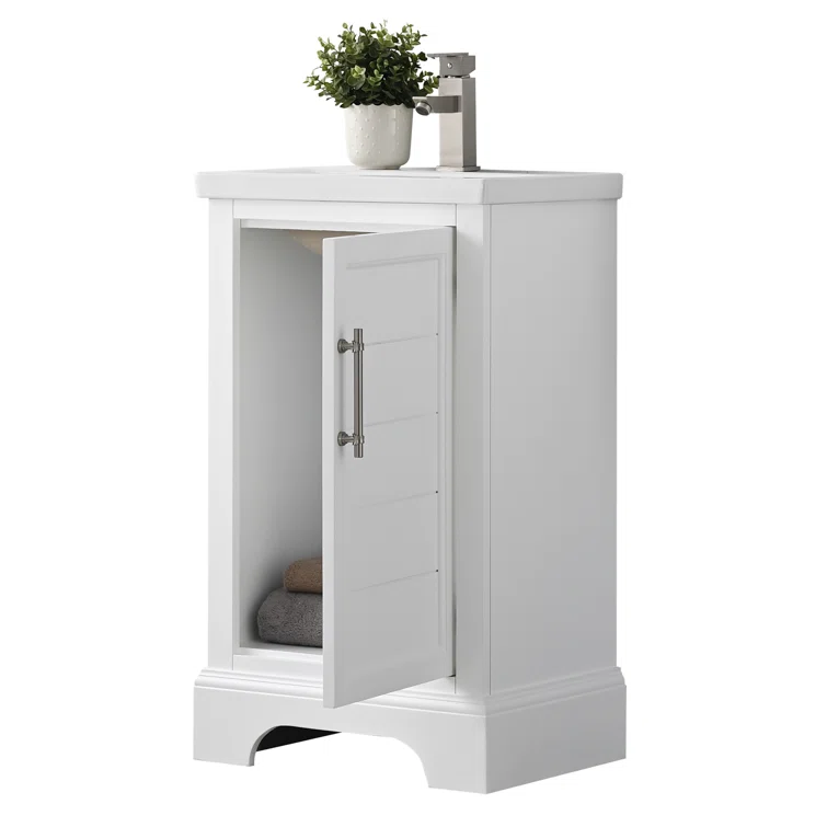 19.96'' Single Bathroom Vanity with Ceramic Top