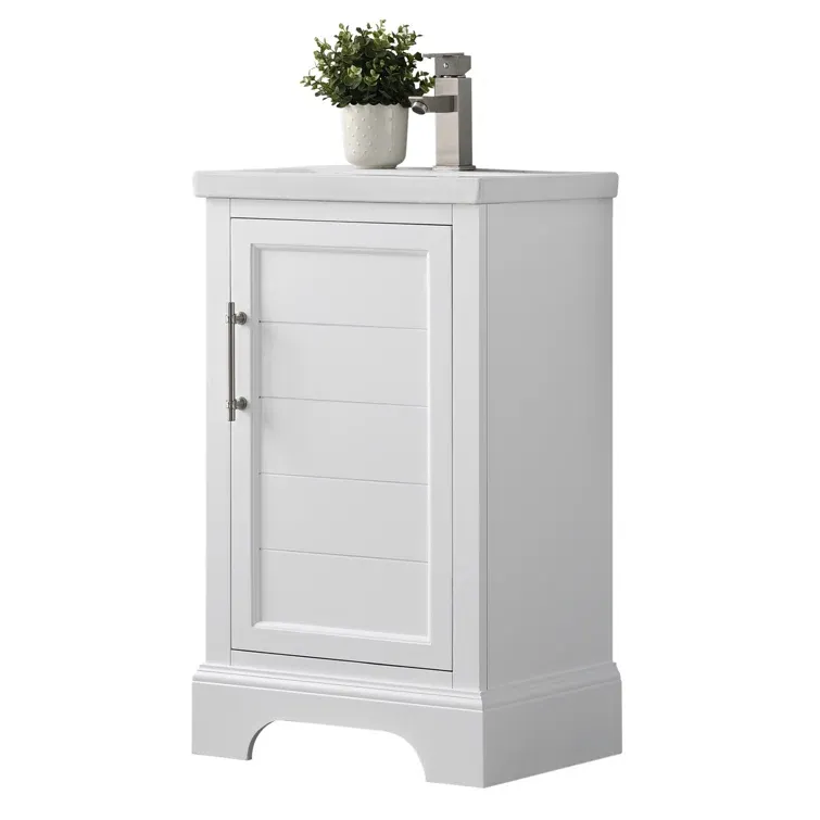 19.96'' Single Bathroom Vanity with Ceramic Top