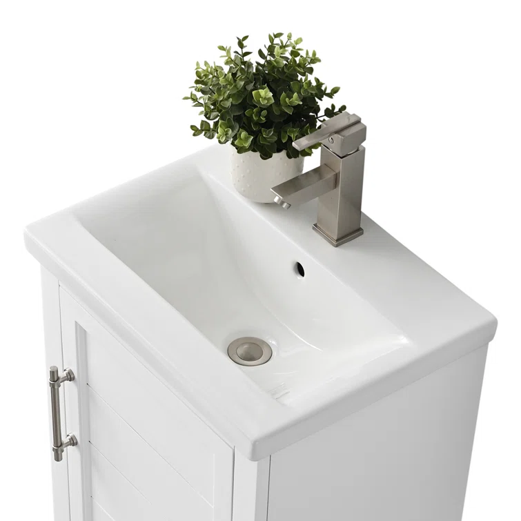 19.96'' Single Bathroom Vanity with Ceramic Top