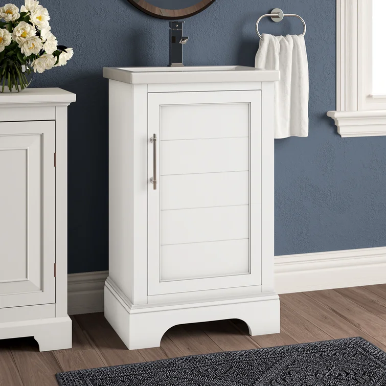 19.96'' Single Bathroom Vanity with Ceramic Top