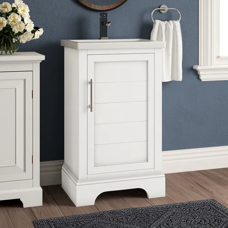 19.96'' Single Bathroom Vanity with Ceramic Top