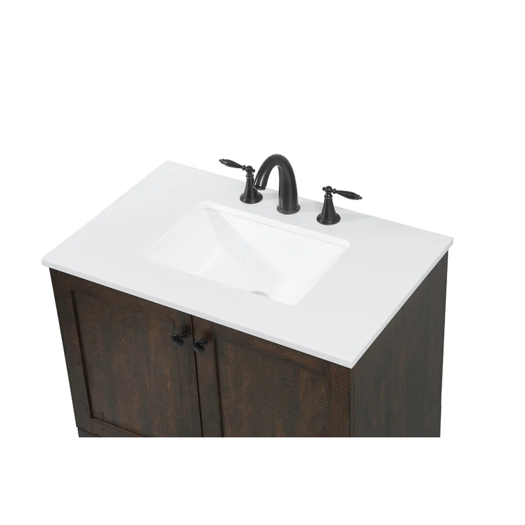 30'' Single Bathroom Vanity with Engineered Marble Top