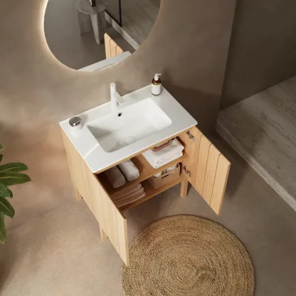 Bathroom Vanity with Ceramic Sink and Soft-Close Drawers