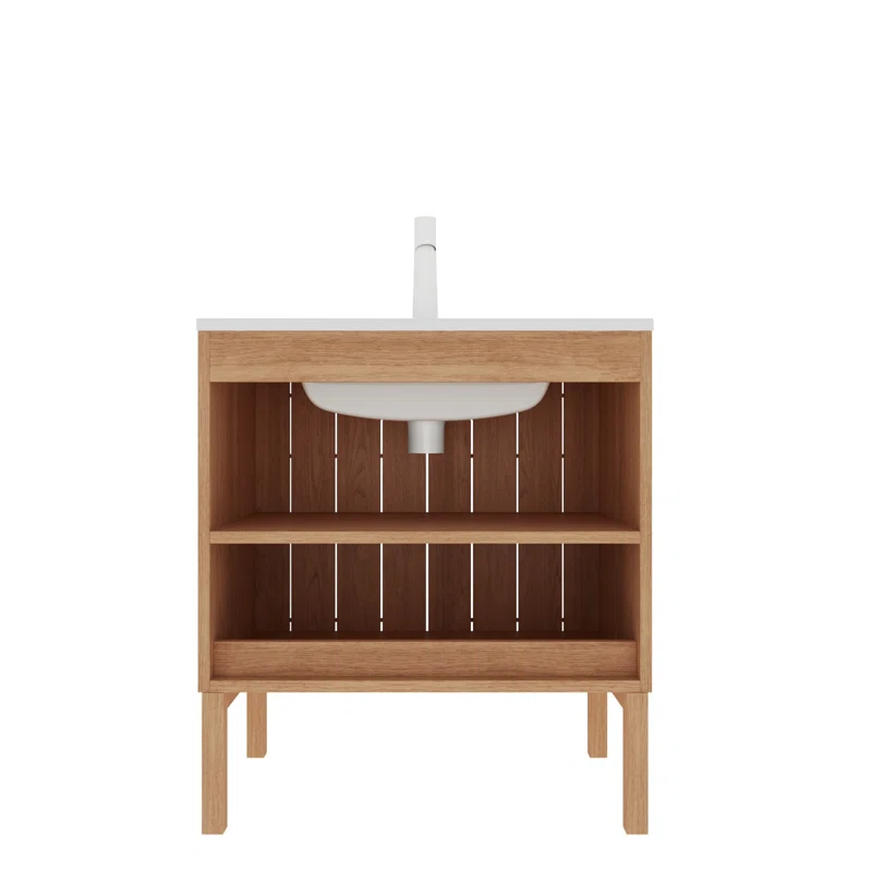 Bathroom Vanity with Ceramic Sink and Soft-Close Drawers