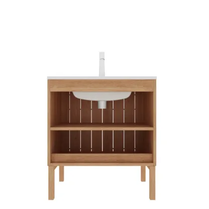 Bathroom Vanity with Ceramic Sink and Soft-Close Drawers