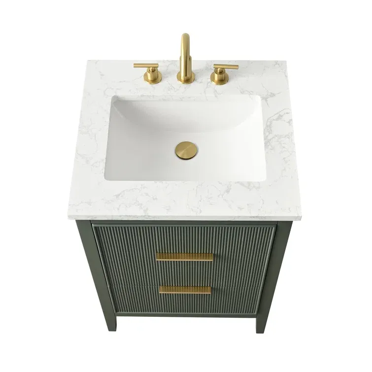 24'' Single Bathroom Vanity with Engineered Stone Top