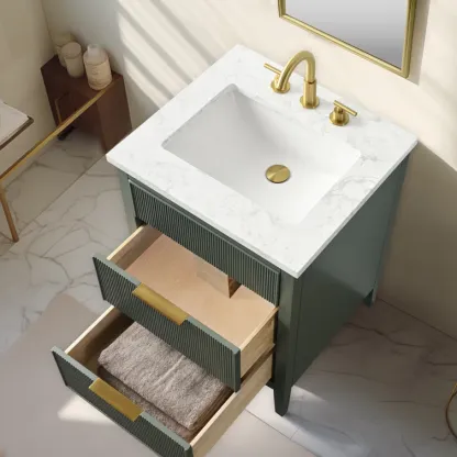 24'' Single Bathroom Vanity with Engineered Stone Top