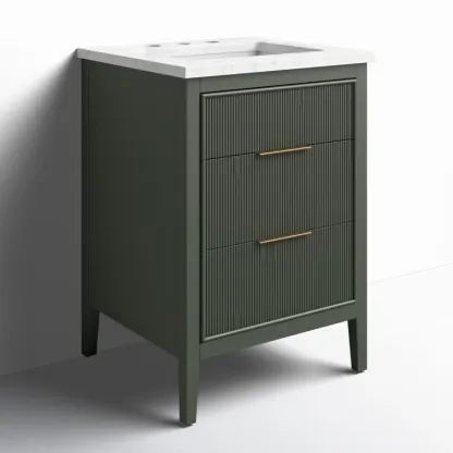 24'' Single Bathroom Vanity with Engineered Stone Top