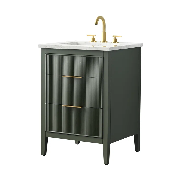 24'' Single Bathroom Vanity with Engineered Stone Top