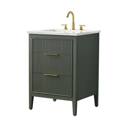 24'' Single Bathroom Vanity with Engineered Stone Top