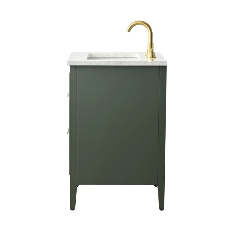 24'' Single Bathroom Vanity with Engineered Stone Top